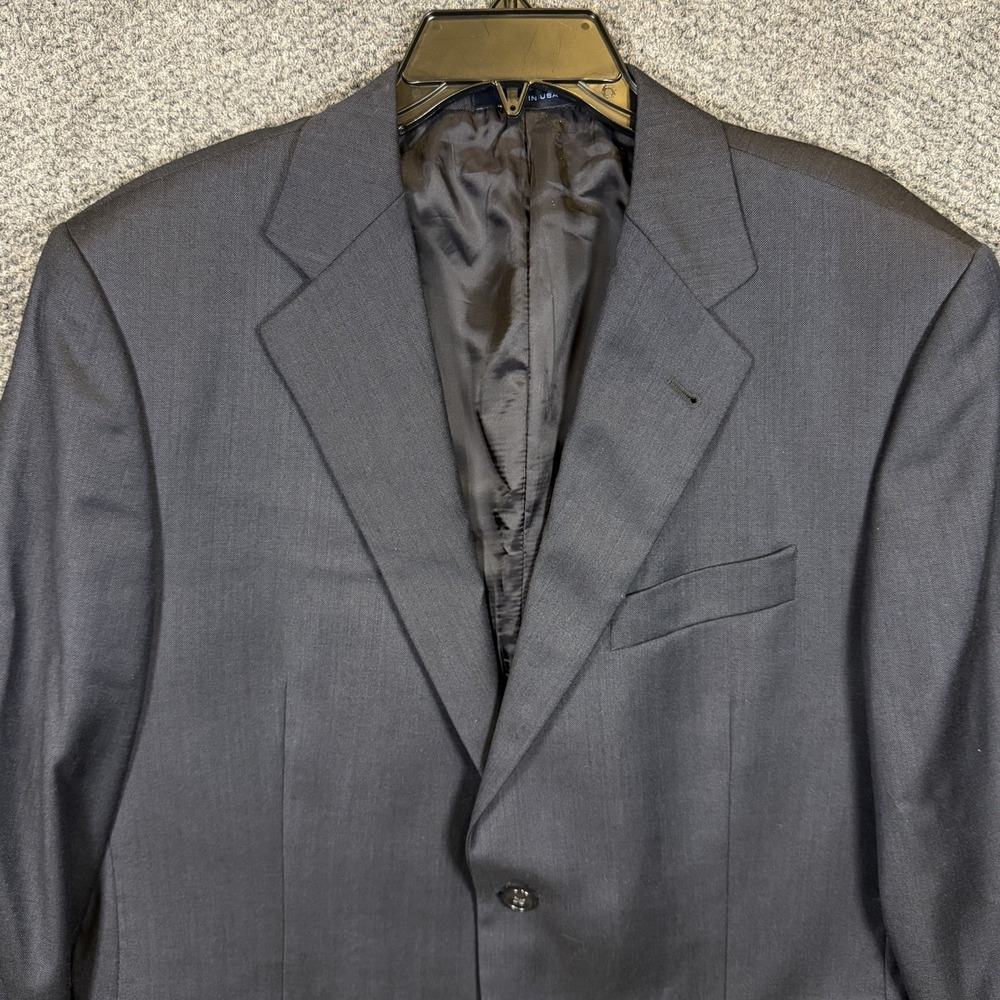 Joseph Abboud 40S Suit Jacket Loro Piana Super 120s Wool Made USA Navy